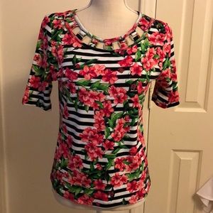 silver accent knit top